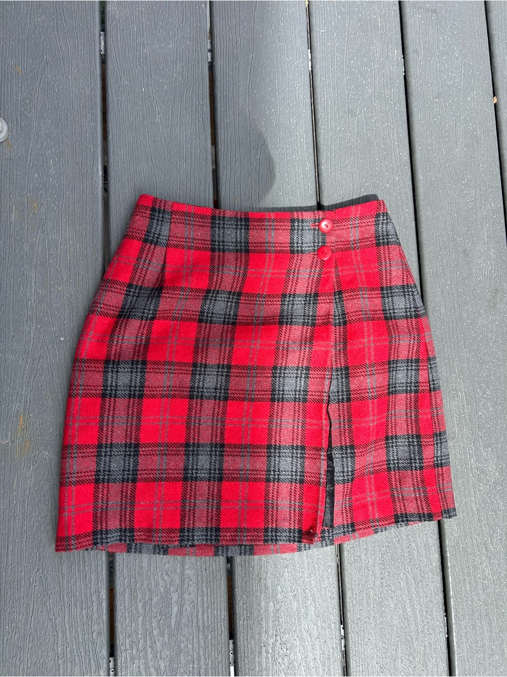 Vintage plaid mini skirt